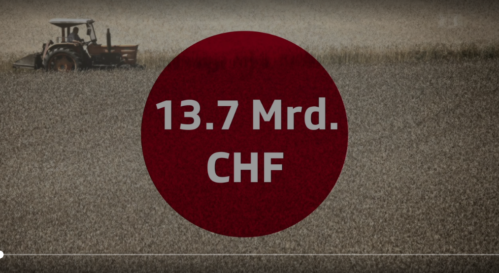 Video von Landwirtschaftlichen Kosten, 13,7 Mrd, CHF.